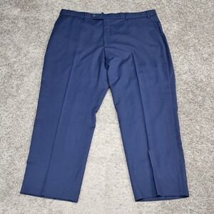 Ballin Comfort-EZE Mens Navy‎ Blue 100 Wool Dress Pants Made in Canada 42x26